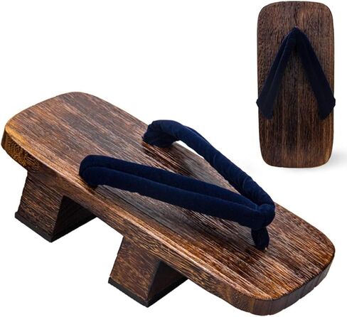 Ez-sofei Mens Japanese Traditional Shoes Geta Wooden Sandals Clogs in Kuwait