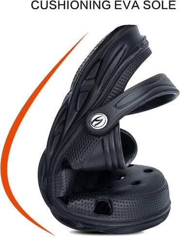 TFO Garden Clogs للنساء والرجال، شباشب مريحة سهلة الارتداء، أحذية مائية سريعة الجفاف، صنادل كاجوال باللون الأسود in Kuwait