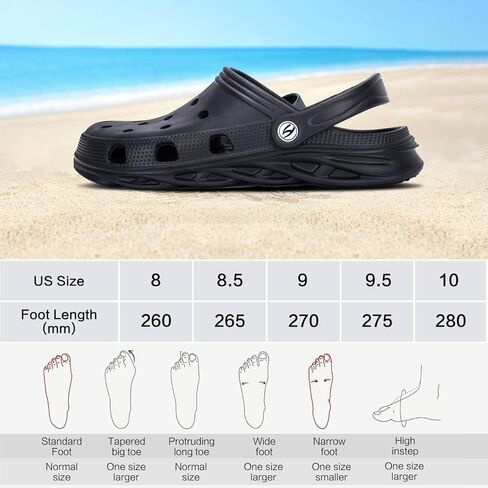 TFO Garden Clogs للنساء والرجال، شباشب مريحة سهلة الارتداء، أحذية مائية سريعة الجفاف، صنادل كاجوال باللون الأسود in Kuwait