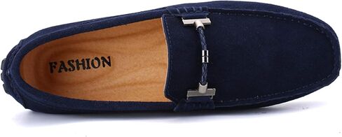 Santimon Mens Driving Penny Loafers Suede Moccasins Slip On Casual Dress Boat Shoes in Kuwait