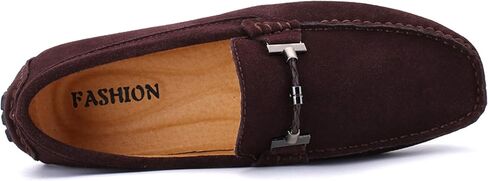 Santimon Mens Driving Penny Loafers Suede Moccasins Slip On Casual Dress Boat Shoes in Kuwait