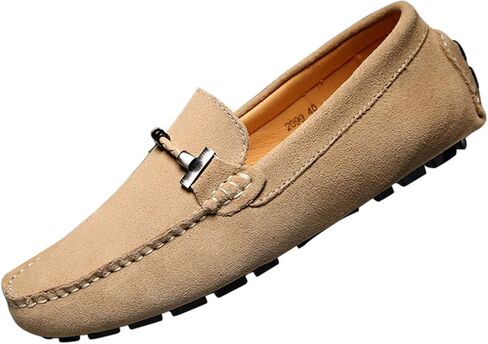 Santimon Mens Driving Penny Loafers Suede Moccasins Slip On Casual Dress Boat Shoes in Kuwait
