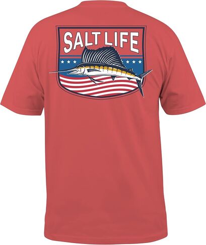 Salt Life Men's Freedom Sail Short Sleeve Pocket Crew Neck Tee in Saudi Arabia