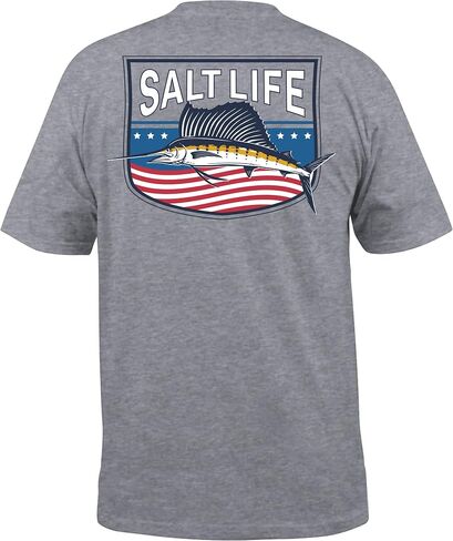 Salt Life Men's Freedom Sail Short Sleeve Pocket Crew Neck Tee in Saudi Arabia