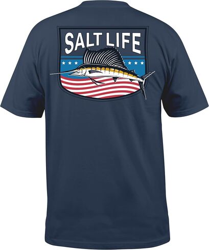 Salt Life Men's Freedom Sail Short Sleeve Pocket Crew Neck Tee in Saudi Arabia