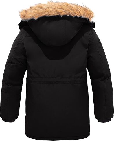 wantdo Men's Thicken Winter Coat Warm Parka Jacket Puffer Jacket with Fur Hood in Saudi Arabia