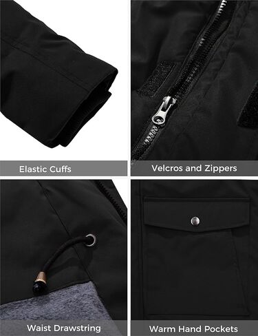 wantdo Men's Thicken Winter Coat Warm Parka Jacket Puffer Jacket with Fur Hood in Saudi Arabia