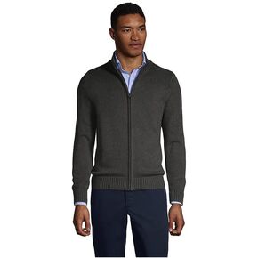 Lands' End School Uniform Men's Cotton Modal Zip Front Cardigan Sweater in Saudi Arabia