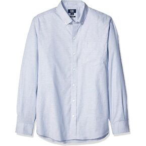 تي شيرت رجالي من Cutter & Buck مقاوم للتجاعيد بأكمام طويلة بأزرار سفلية, One Size in Kuwait