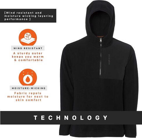 Grundens Men’s Bering Sea Fleece Hoodie | Moisture-Wicking Warmth in Saudi Arabia