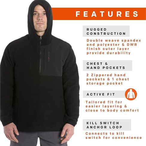Grundens Men’s Bering Sea Fleece Hoodie | Moisture-Wicking Warmth in Saudi Arabia