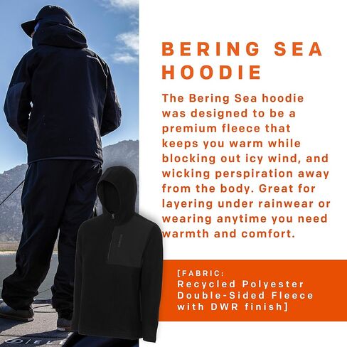 Grundens Men’s Bering Sea Fleece Hoodie | Moisture-Wicking Warmth in Saudi Arabia