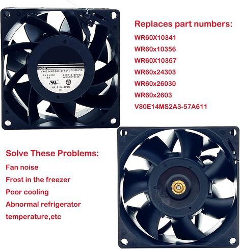مروحة مروحة تبريد WR60X26866 لثلاجة GE، استبدلي WR60X10356، WR60X10357، WR60X26033، WR60X10341 in Saudi Arabia