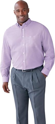 KingSize KS Signature Men's Big & Tall Wrinkle-Resistant Oxford Dress Shirt - Big - 18 1/2 35/6, Royal Blue in Saudi Arabia