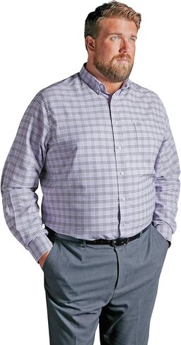 KingSize KS Signature Men's Big & Tall Wrinkle-Resistant Oxford Dress Shirt - Big - 18 1/2 35/6, Royal Blue in Saudi Arabia