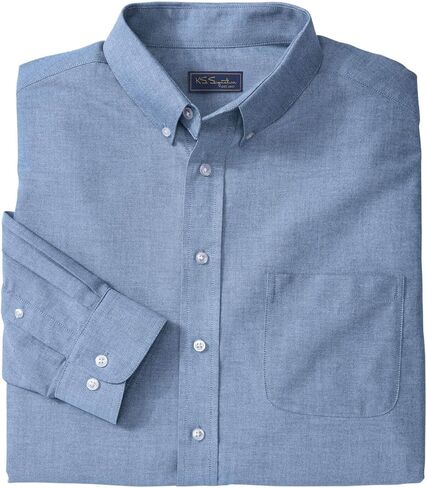 KingSize KS Signature Men's Big & Tall Wrinkle-Resistant Oxford Dress Shirt - Big - 18 1/2 35/6, Royal Blue in Saudi Arabia