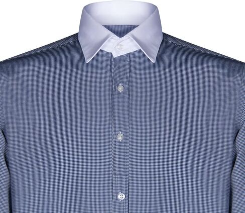Men's Smart Casual 1920's Peaky Club White Collar Dress Shirt with Bar Poplin Pin in Saudi Arabia