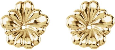 Floral-Inspired Flower Earring Jackets (Width = 11mm) in Saudi Arabia