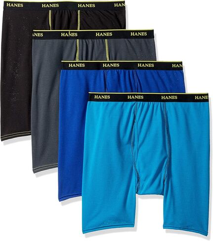 بوكسر Hanes Ultimate للرجال P4 Ultimate قابل للتنفس طويل الساق Br in Kuwait