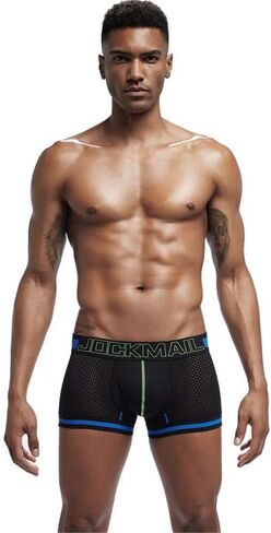 Men Mesh Underwear Boxers Trunks Shorts Breathable Crotch Mens Underwear Boxers in Saudi Arabia