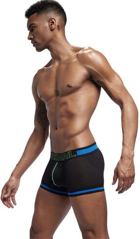 Men Mesh Underwear Boxers Trunks Shorts Breathable Crotch Mens Underwear Boxers in Saudi Arabia