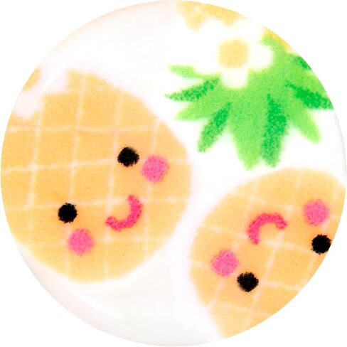 Body Candy 2Pc Ear Plugs White Acrylic Pretty Pineapple Single Flare Ear Plug Gauges Set of 2 in Saudi Arabia