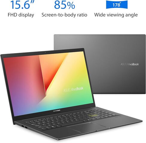 ASUS VivoBook 15 S513 Thin and Light Laptop, 15.6" FHD Display, AMD Ryzen 5 4500U Processor, 8GB DDR4 RAM, 512GB PCIe SSD, Fingerprint Reader, Windows 10 Home, Indie Black, S513IA-DB51 in Saudi Arabia