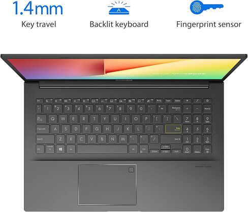 ASUS VivoBook 15 S513 Thin and Light Laptop, 15.6" FHD Display, AMD Ryzen 5 4500U Processor, 8GB DDR4 RAM, 512GB PCIe SSD, Fingerprint Reader, Windows 10 Home, Indie Black, S513IA-DB51 in Saudi Arabia