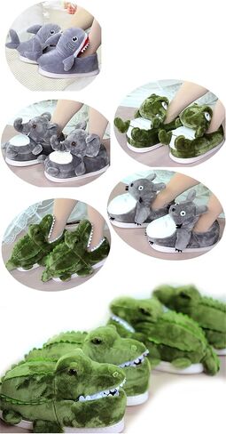 WYIKE Adult unisex elephant slippers hamster slippers comfortable warm animal slippers cartoon cotton shoes in Kuwait