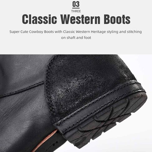 AINIJIA&HOLO Men's Retro Genuine Leather Lace Up Chukka Boots,Moto Ankle boots Western Cowboy Boots in Kuwait