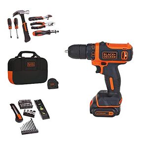 BLACK+DECKER 12V MAX Drill/Home Tool Kit with MarkIT Picture Hanging Tool Kit (BDCDD12PK & BDMKIT101C)