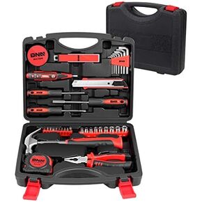 DNA MOTORING Green 46 PCs Home Tool Set Electonic Repair Precision Screwdriver Voltage Tester Hammer Plier DIY Kit (TOOLS-00015)