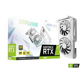 ZOTAC GAMING GeForce RTX™ 3060 AMP White Edition 12GB GDDR6 192-bit 15 Gbps PCIE 4.0 Gaming Graphics Card, IceStorm 2.0 Cooling, Active Fan Control, Freeze Fan Stop ZT-A30600F-10P in Saudi Arabia