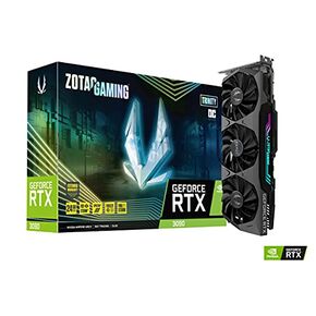 Zotac Gaming Nvidia Geforce Rtx 3090 Trinity Oc 24GB Gddr6X 384-Bit 19.5 جيجابايت في الثانية Pcie 4.0 بطاقة رسومات للألعاب، Icestorm 2.0 Advanced Cooling, Spectra 2.0 RGB Lighting، Zt-A30900J-10P in Kuwait