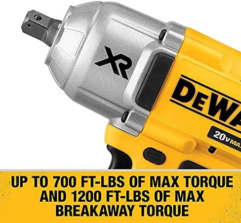 ديوالت طقم مفتاح ربط ماكس اكس ار 20 فولت، بدون فرشاة، عزم دوران عالي، سندان دبوس، 1/2 انش، لاسلكي (DCF899M1) in Kuwait