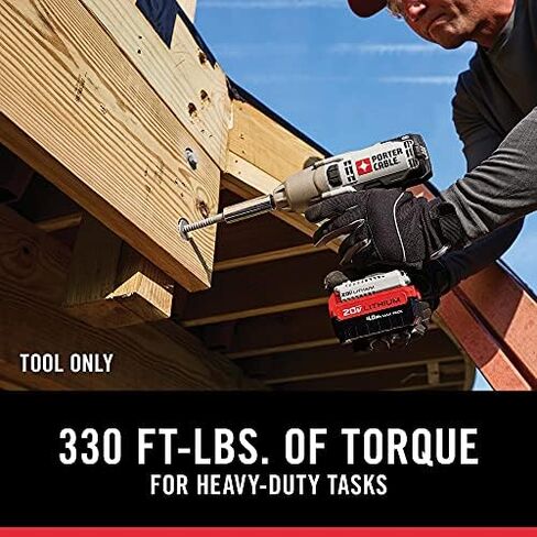 PORTER-CABLE 20V MAX* Impact Wrench, 1/2-Inch, Tool Only (PCC740B) in Saudi Arabia