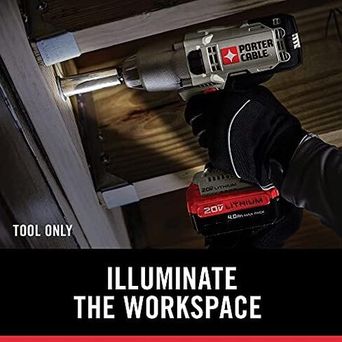 PORTER-CABLE 20V MAX* Impact Wrench, 1/2-Inch, Tool Only (PCC740B) in Saudi Arabia