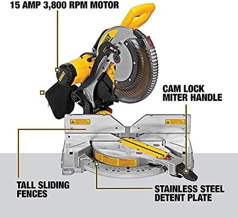 DEWALT Miter Saw, Double-Bevel, Compound, 12-Inch, 15-Amp (DWS716) in Saudi Arabia