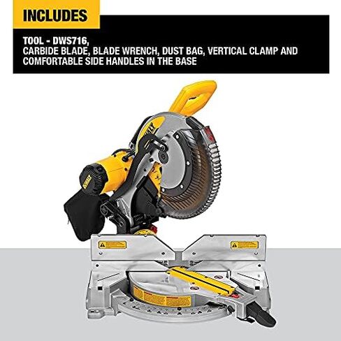 DEWALT Miter Saw, Double-Bevel, Compound, 12-Inch, 15-Amp (DWS716) in Saudi Arabia