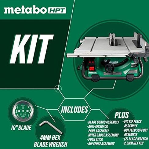 Metabo HPT 36V MultiVolt™ Table Saw | 10-Inch Blade | Tool Body Only | C3610DRJQ4 in Saudi Arabia