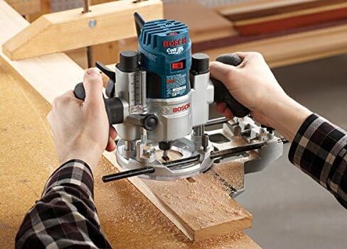 BOSCH RA1054 Deluxe Router Edge Guide with Dust Extraction Hood & Vacuum Hose Adapter , Black in Saudi Arabia