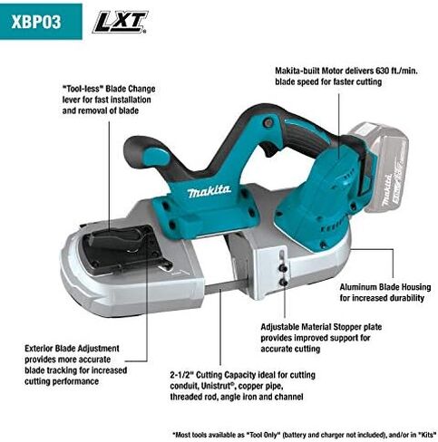 ماكيتا XBP03T 18V LXT طقم منشار الفرقة المدمجة اللاسلكي (5.0Ah) in Saudi Arabia