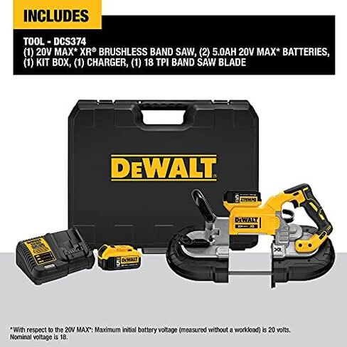 DEWALT DCS374P2 20V Max Deep Cut Band Saw Kit in Saudi Arabia