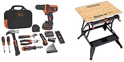 BLACK+DECKER 12V MAX Drill/Home Tool Kit with MarkIT Picture Hanging Tool Kit (BDCDD12PK & BDMKIT101C) in Kuwait