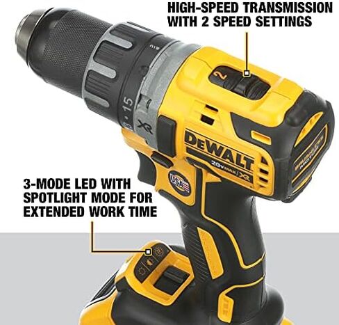 DEWALT DCD791D2 20V MAX XR Li-Ion 0.5" 2.0Ah Brushless Compact Drill/Driver Kit in Kuwait