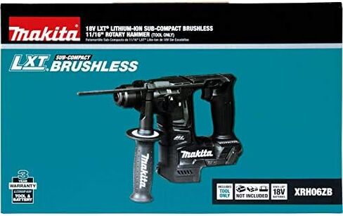 Makita XRH06ZB 18V LXT Lithium-Ion Sub-Compact Brushless Cordless 11/16" Rotary Hammer, Accepts Sds-Plus Bits, Tool Only in Kuwait