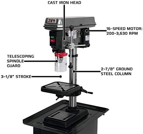 JET J-2530 15-Inch 3/4-Horspower 115-Volt Bench Model Drill Press in Kuwait