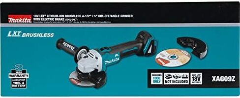 Makita XAG09Z 18V LXT Lithium-Ion Brushless Cordless 4-1/2"/5" Cut-Off/Angle Grinder in Saudi Arabia