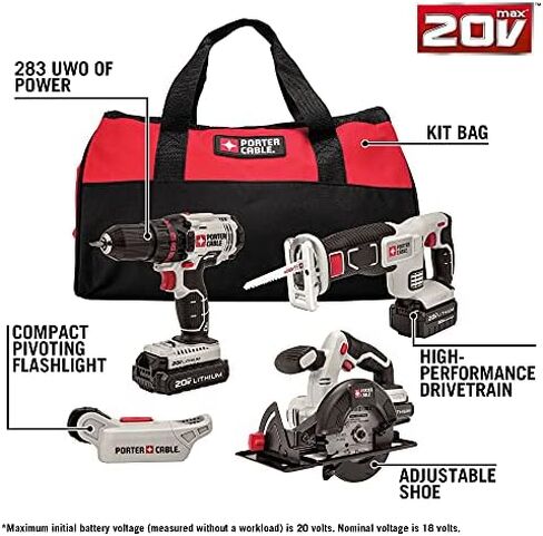 PORTER-CABLE PCCK616L4 Power Tool Combo Kit in Saudi Arabia