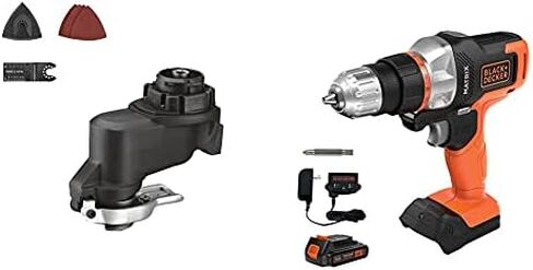 BLACK+DECKER Matrix Oscillating Tool Attachment with 16 in. Wide Mouth Zippered Tool Bag (BDCMTO & BDST500002APB) in Saudi Arabia